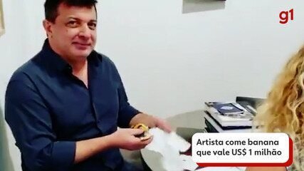 Obra de arte com banana de US$ 6,2 milhões volta a ser comida em museu francês 2 Obra de arte com banana de US$ 6,2 milhões volta a ser comida em museu francês - Imagem do artigo original