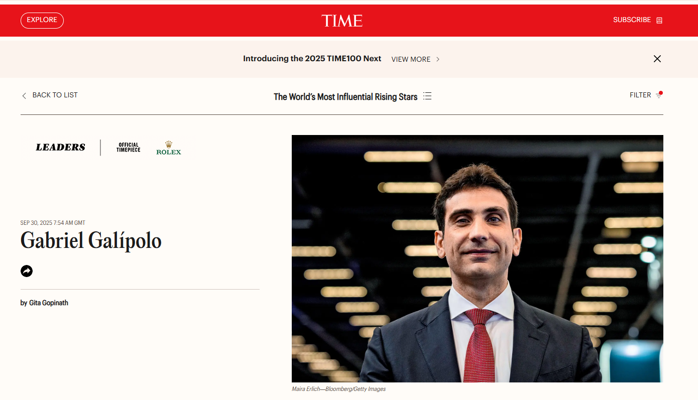 Time destaca Gabriel Galípolo como líder em ascensão no cenário financeiro global 2 Time destaca Gabriel Galípolo como líder em ascensão no cenário financeiro global - Imagem do artigo