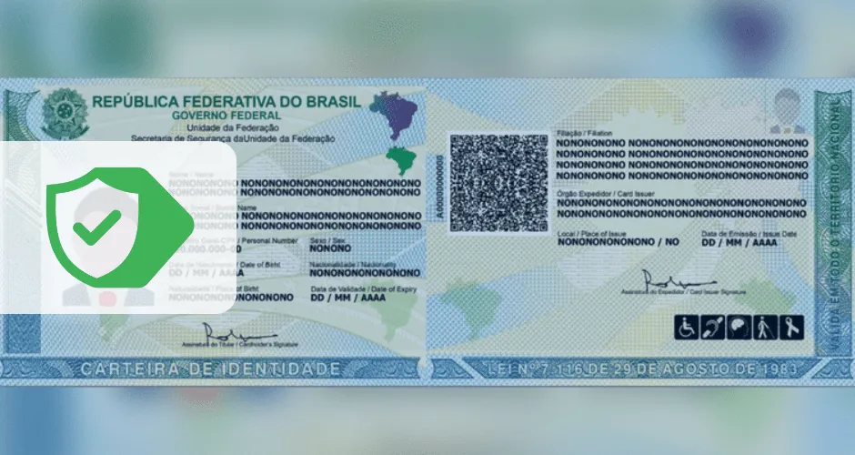 carteira de identidade nacional